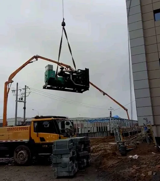华友发电机厂家向渭南某建筑工地销售玉柴柴油发电机